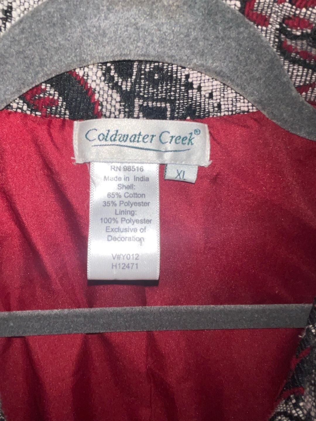 Coldwater Creek XL Paisley Beaded Tapestry Jacquard Blazer Boho 5