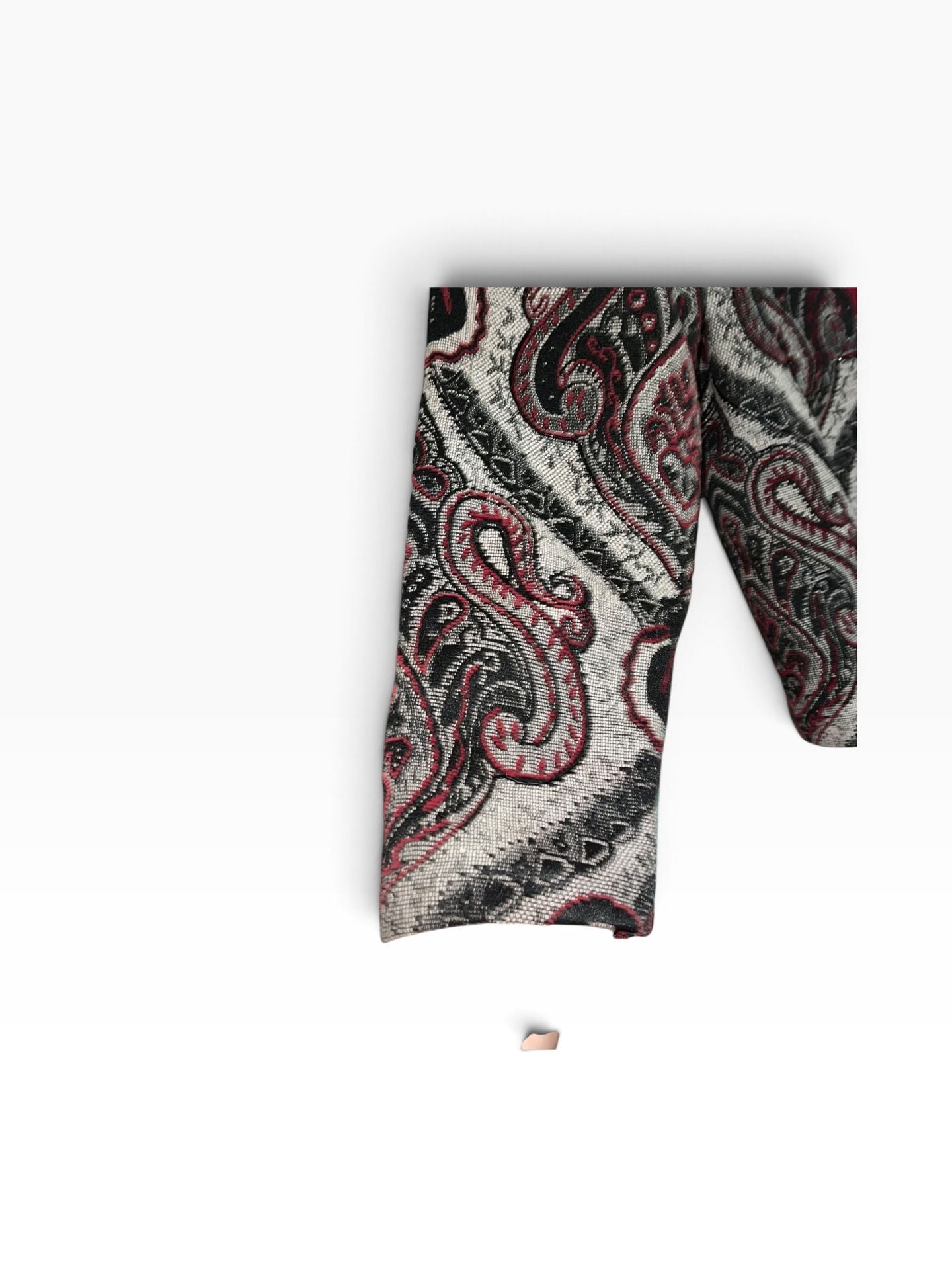 Coldwater Creek XL Paisley Beaded Tapestry Jacquard Blazer Boho 7