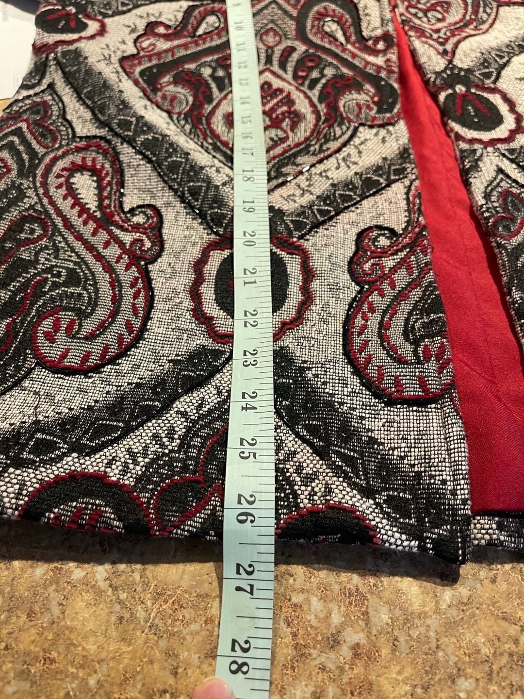 Coldwater Creek XL Paisley Beaded Tapestry Jacquard Blazer Boho 12