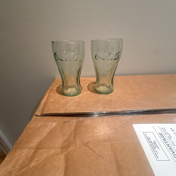 Coca-Cola Green Glass Tumbler Set 2 Pack