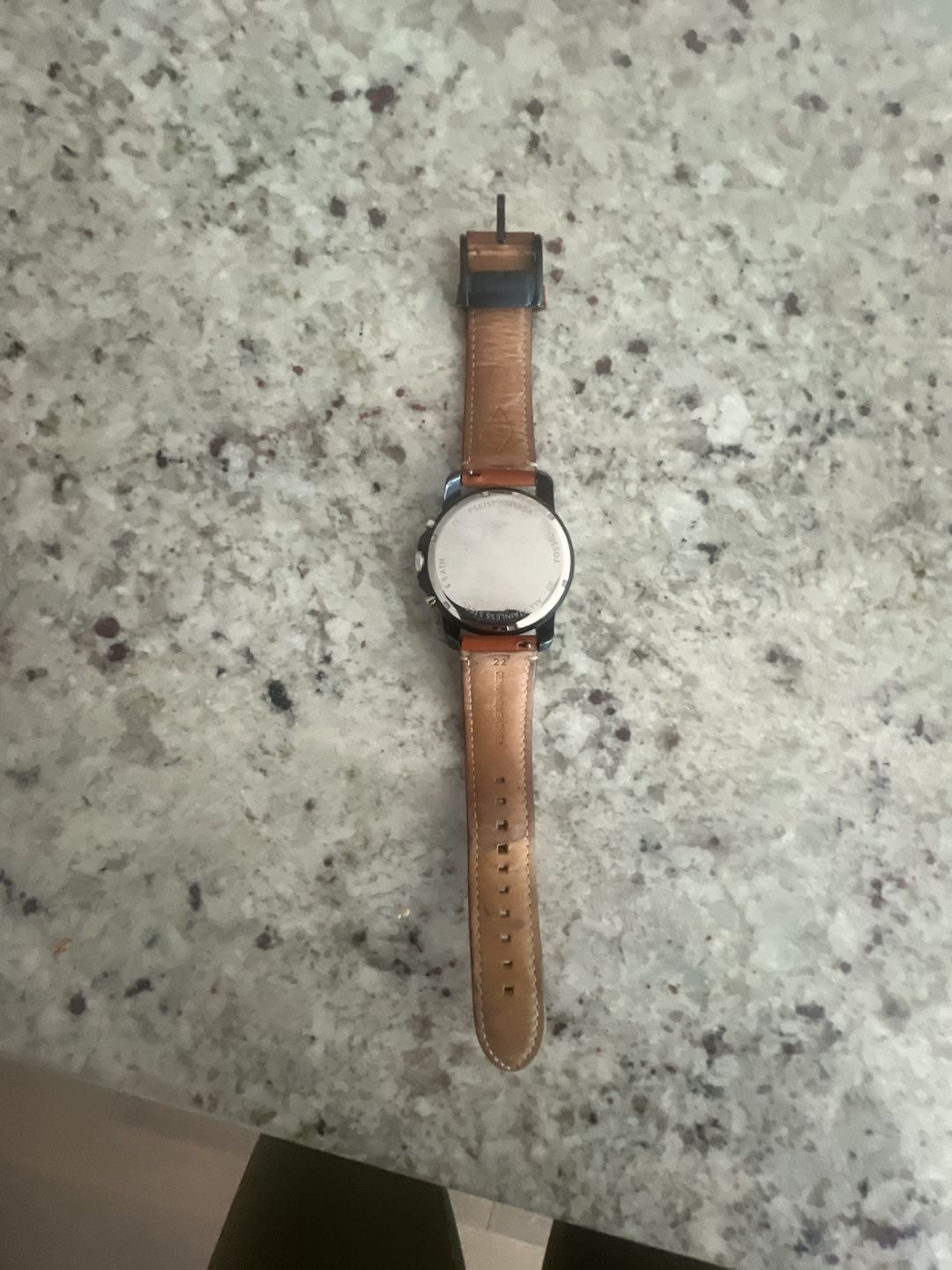 Fossil Grant Chronograph Watch FS5151 Blue Dial Brown Leather 5