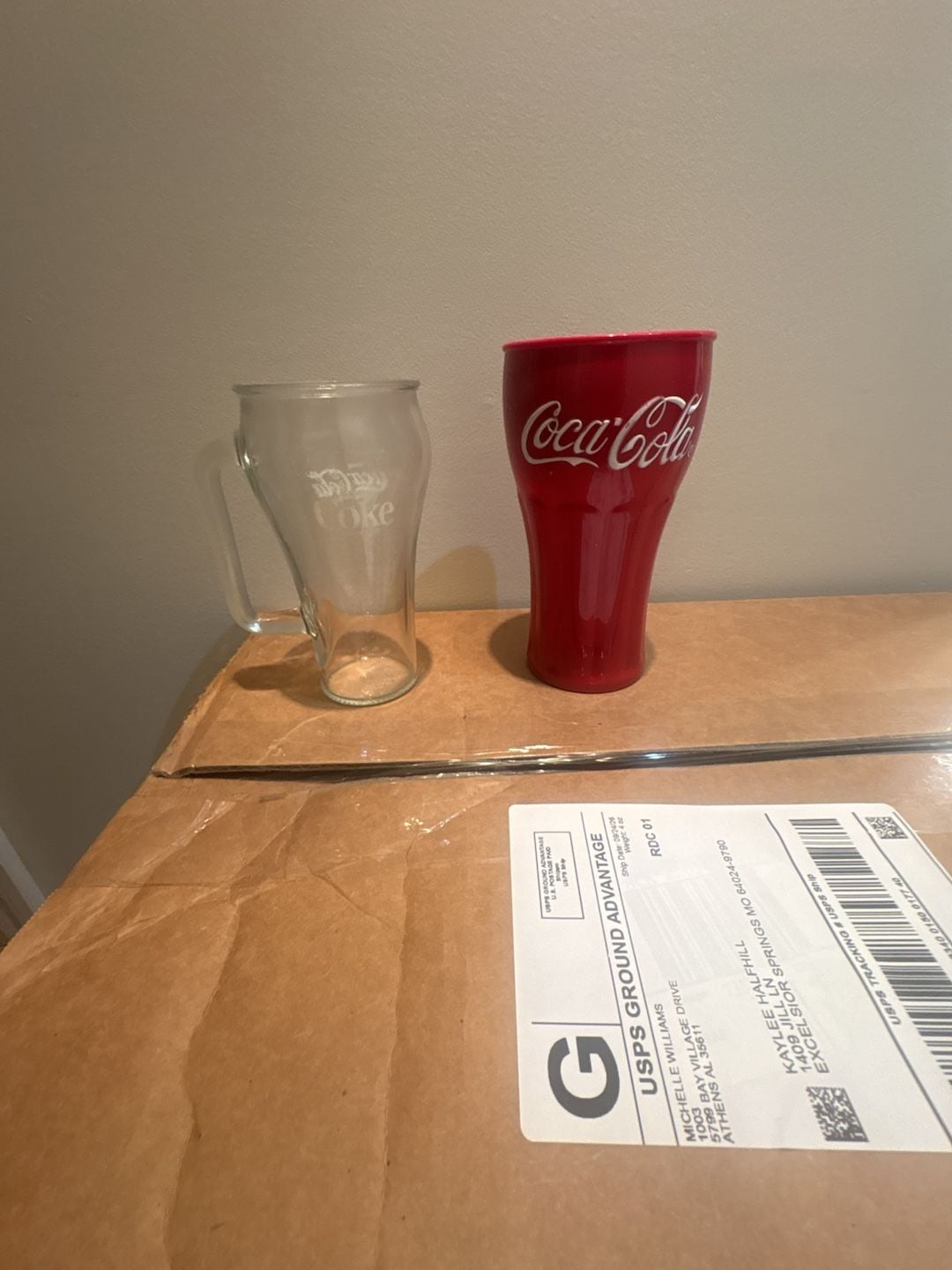 Coca-Cola Red Plastic Tumbler And Glass Mug Set 1