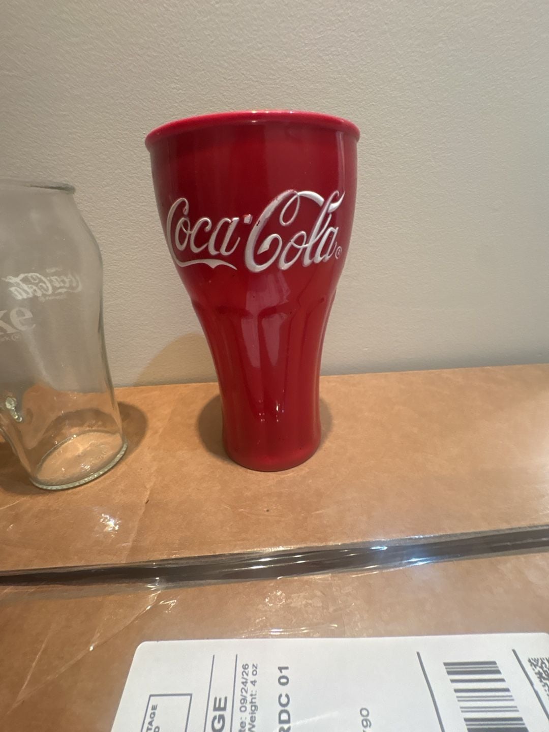 Coca-Cola Red Plastic Tumbler And Glass Mug Set 2