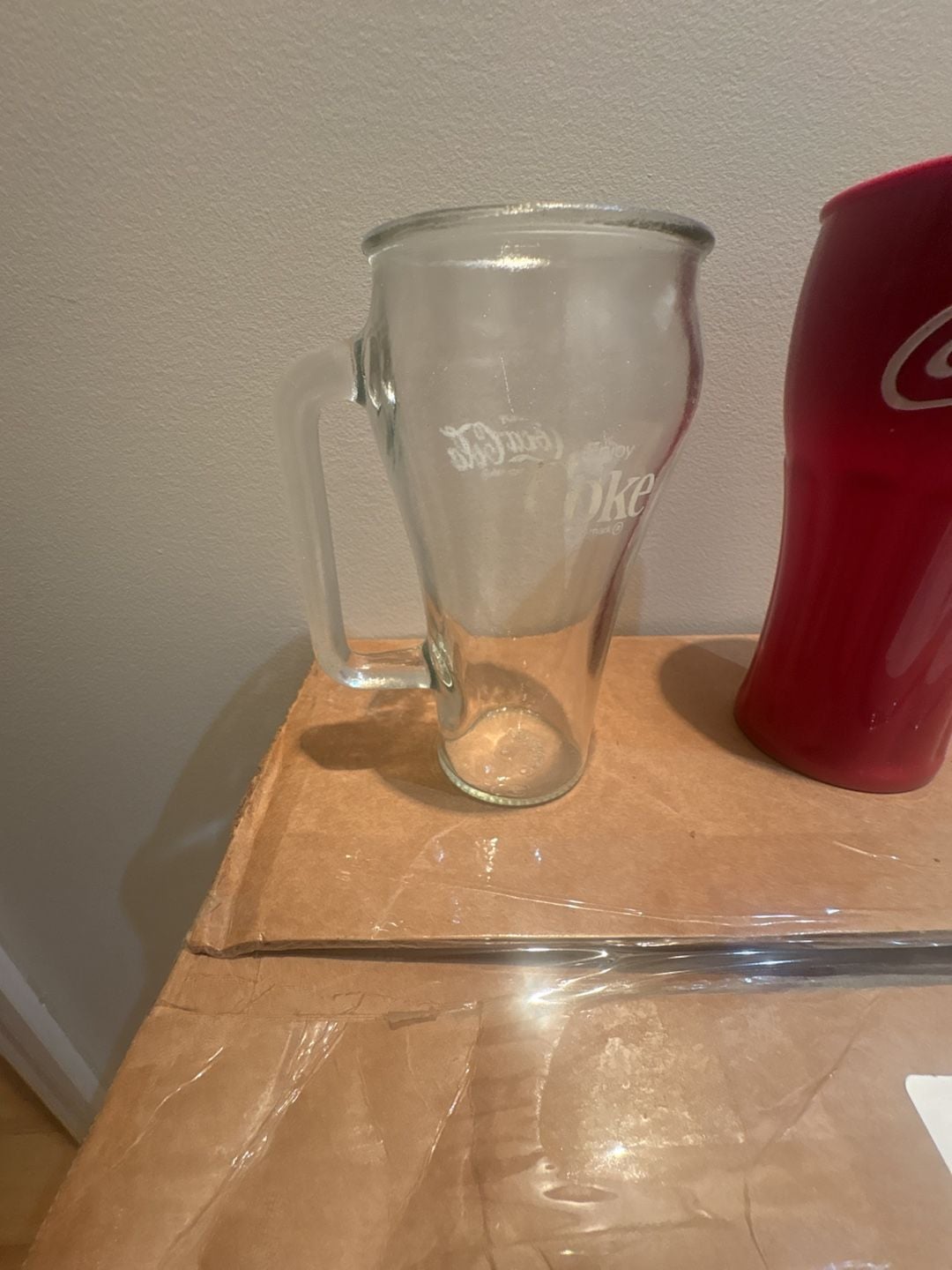 Coca-Cola Red Plastic Tumbler And Glass Mug Set 3
