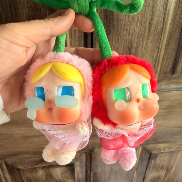 POP MART Crybaby Crying For Love Love You Cherry Plush Figure Pendant