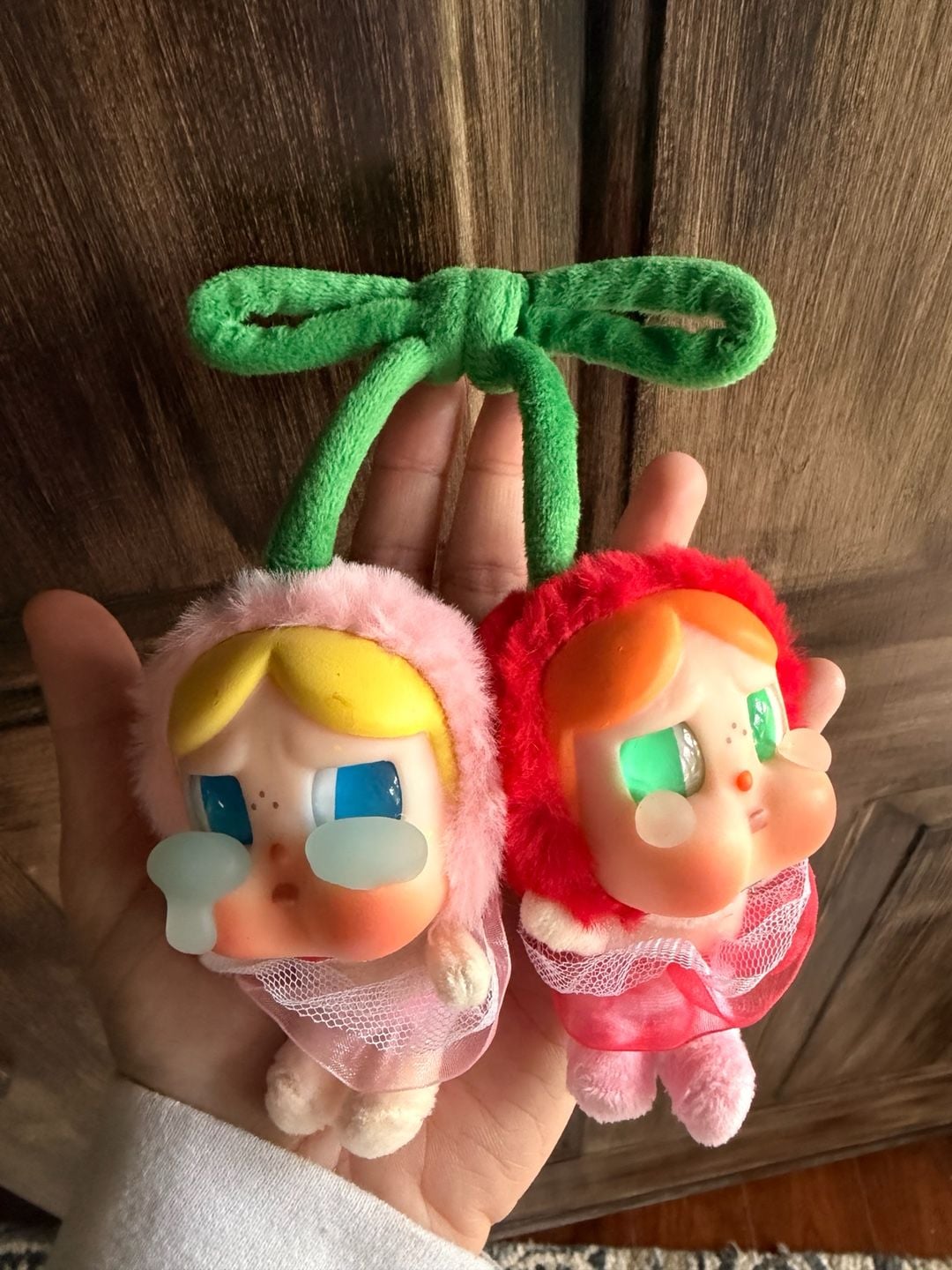 POP MART Crybaby Crying For Love Love You Cherry Plush Figure Pendant 3