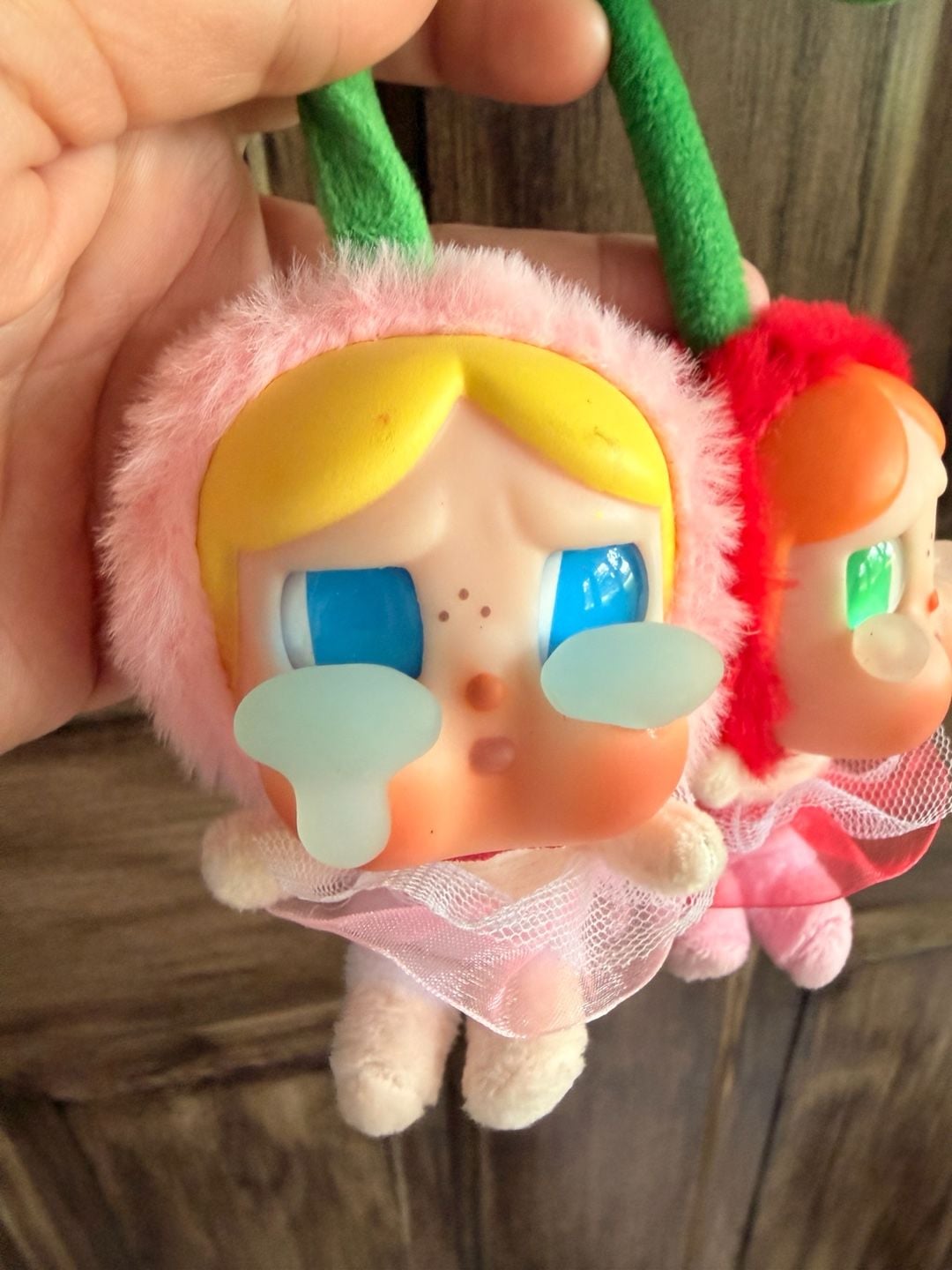 POP MART Crybaby Crying For Love Love You Cherry Plush Figure Pendant 4