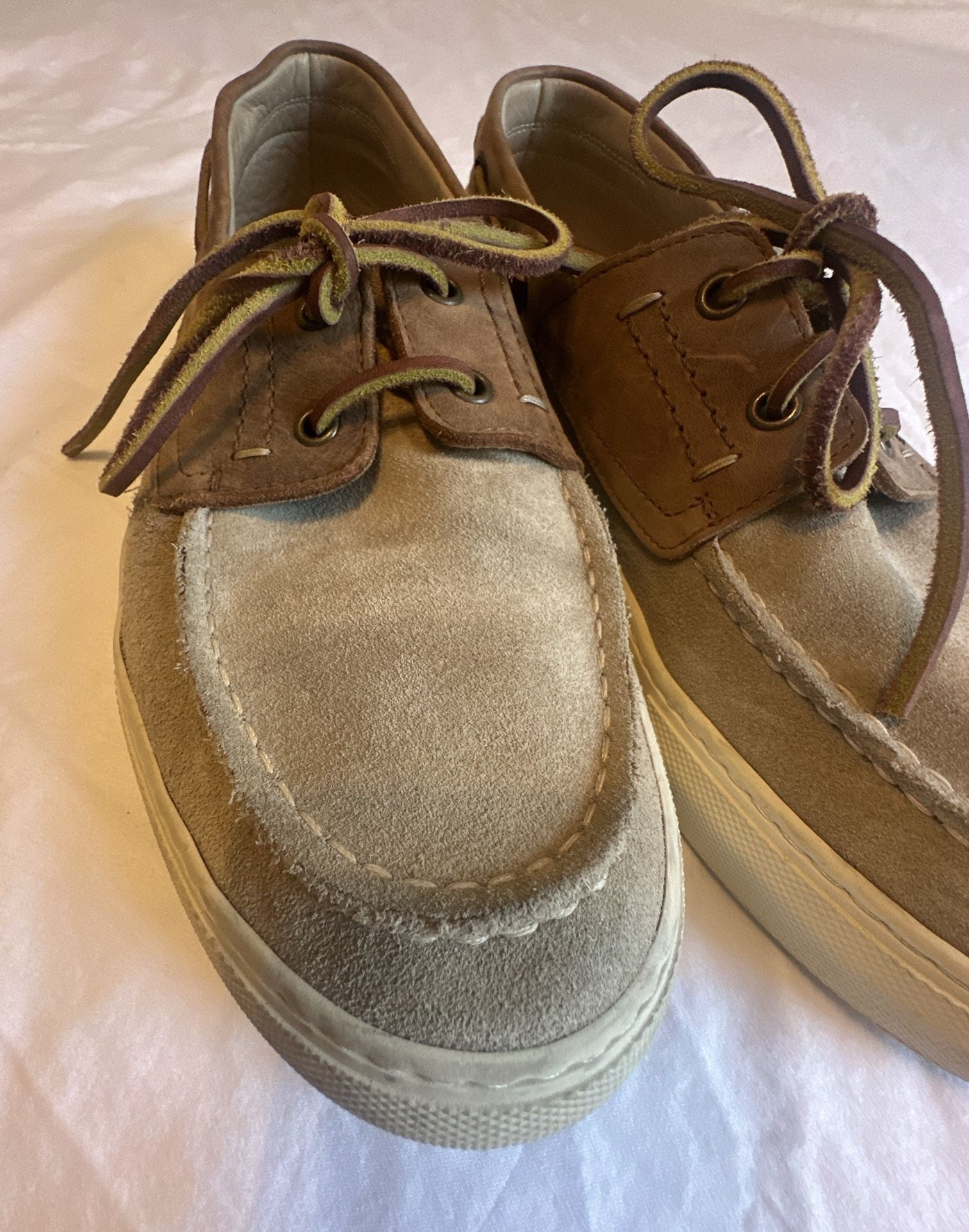 Velasca Marno Boat Shoes leather Beige Suede Sneaker Sole 4