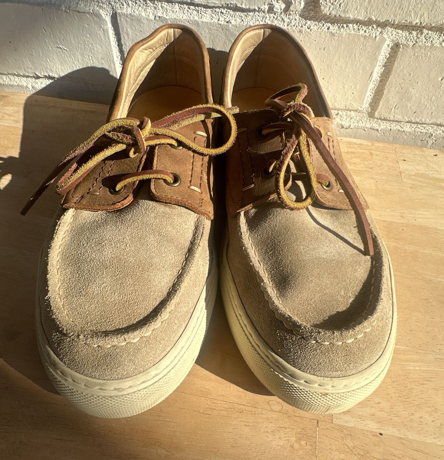 Velasca Marno Boat Shoes leather Beige Suede Sneaker Sole 3