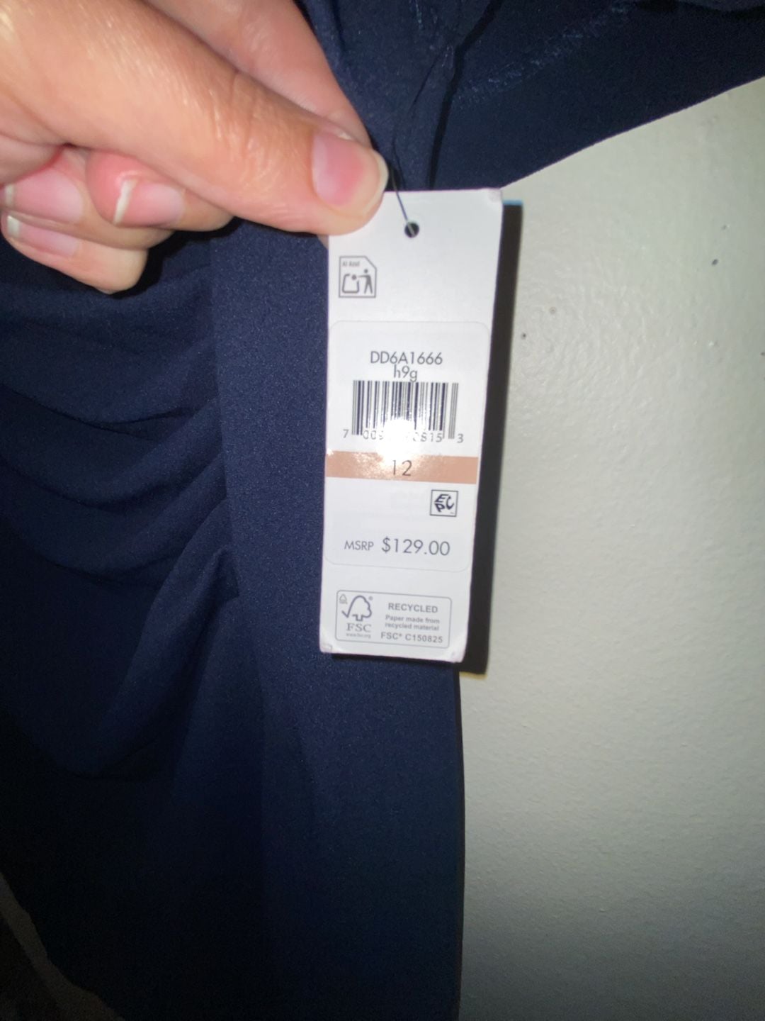 DKNY Sheath Dress Size 12 Blue Ruched Puff Sleeve 3