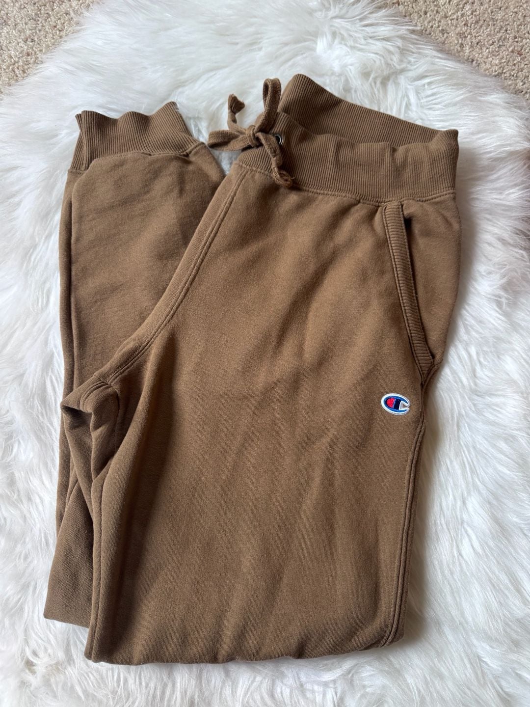 Champion Joggers Brown Sweatpants Logo Script Size M 12