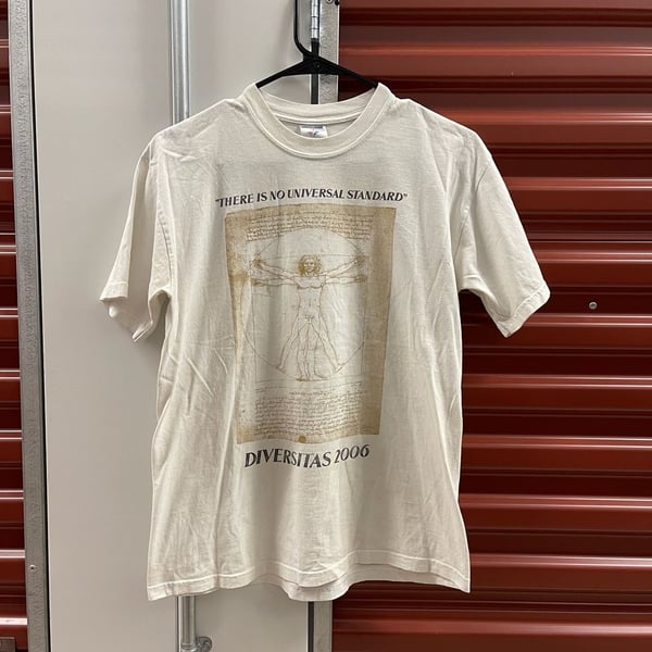 Jerzees Diversitas 2006 Vitruvian Man T-Shirt Size M White