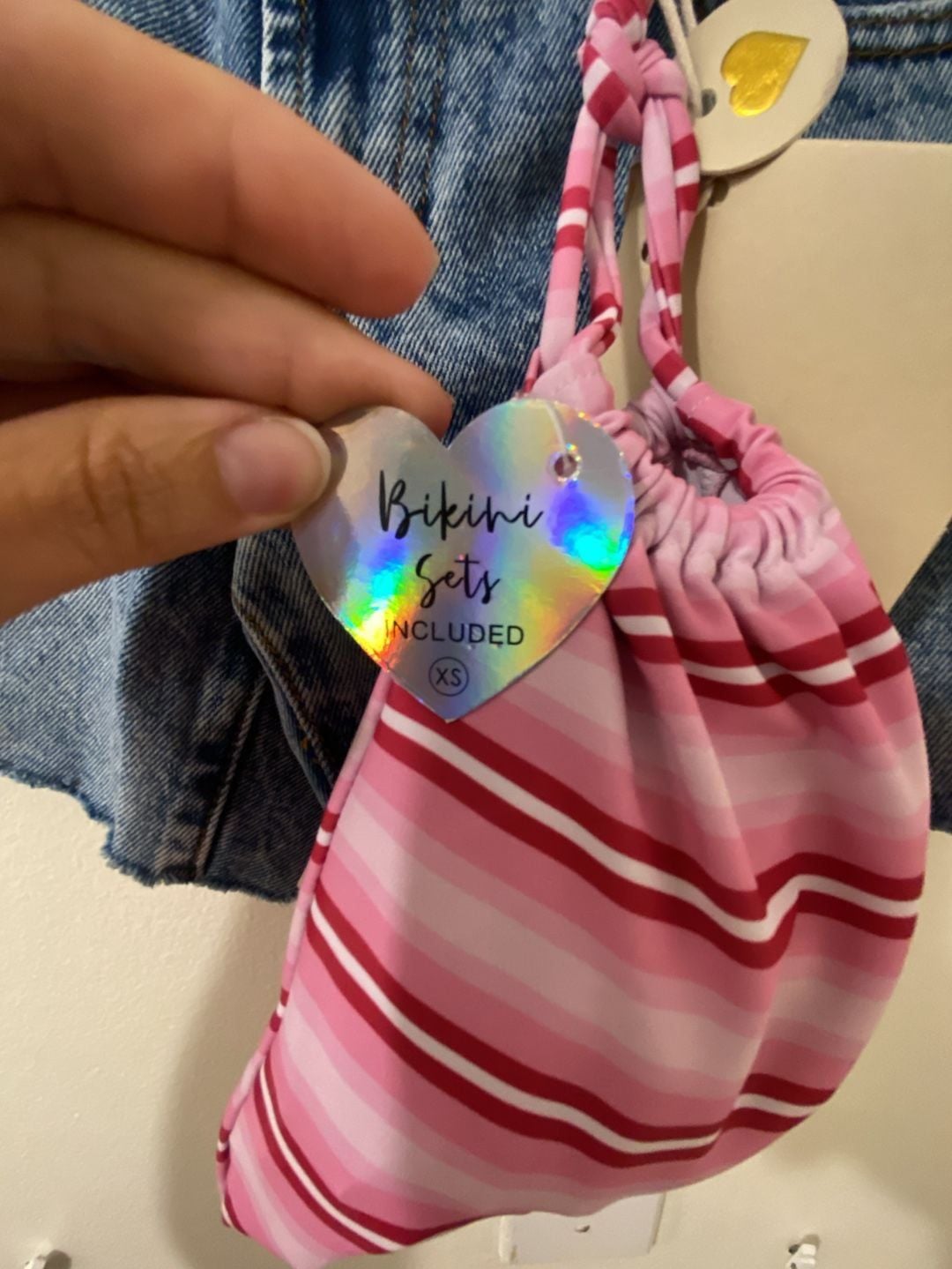 90's Shorts 00/23 Denim Shorts With Bikini Set 3