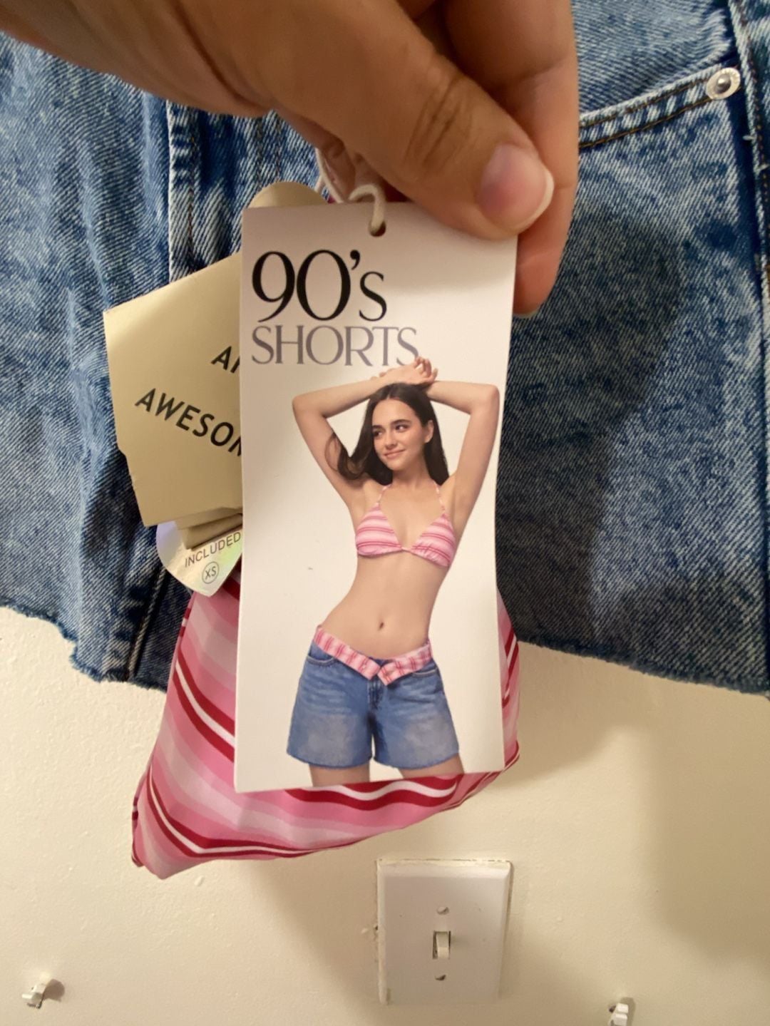 90's Shorts 00/23 Denim Shorts With Bikini Set 4