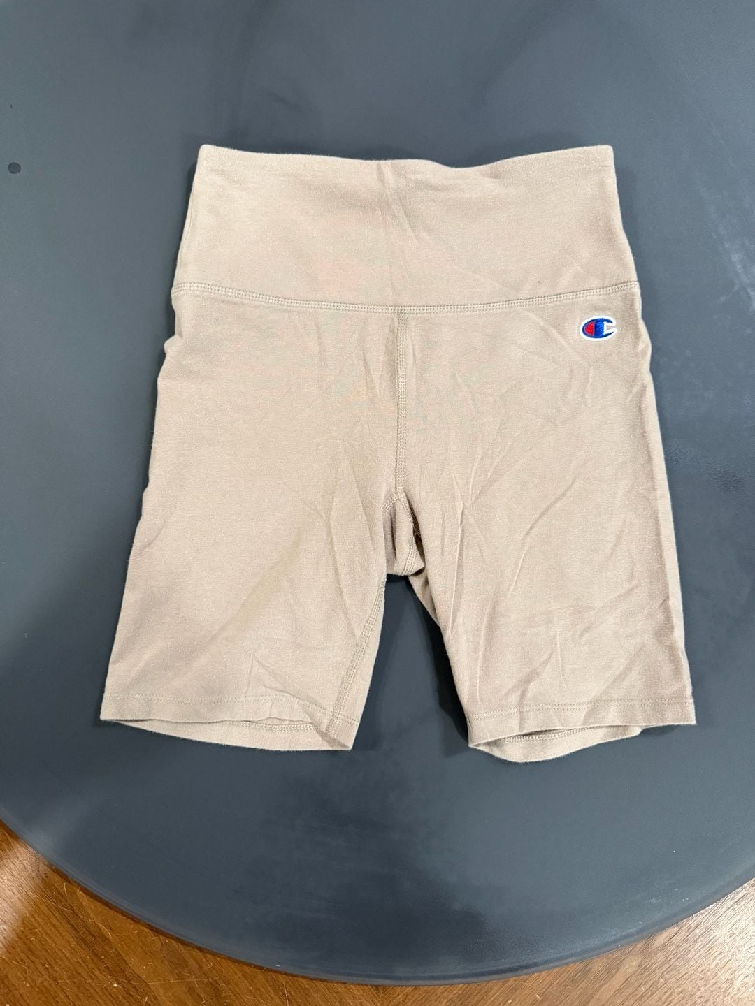 Champion Biker Shorts Size Small Beige Athletic 2