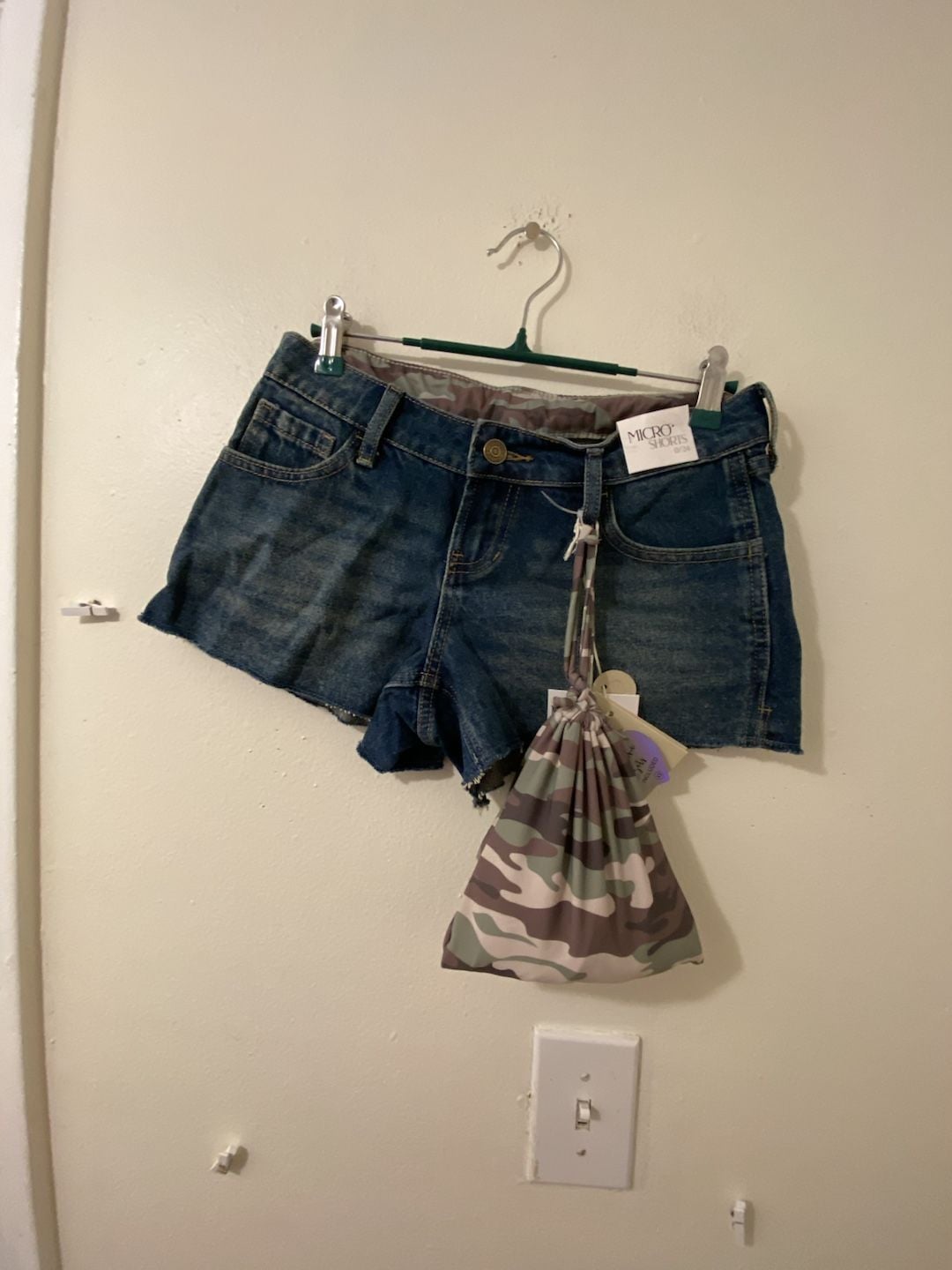 Micro Shorts Denim Size 0/24 Bikini Set Included 1
