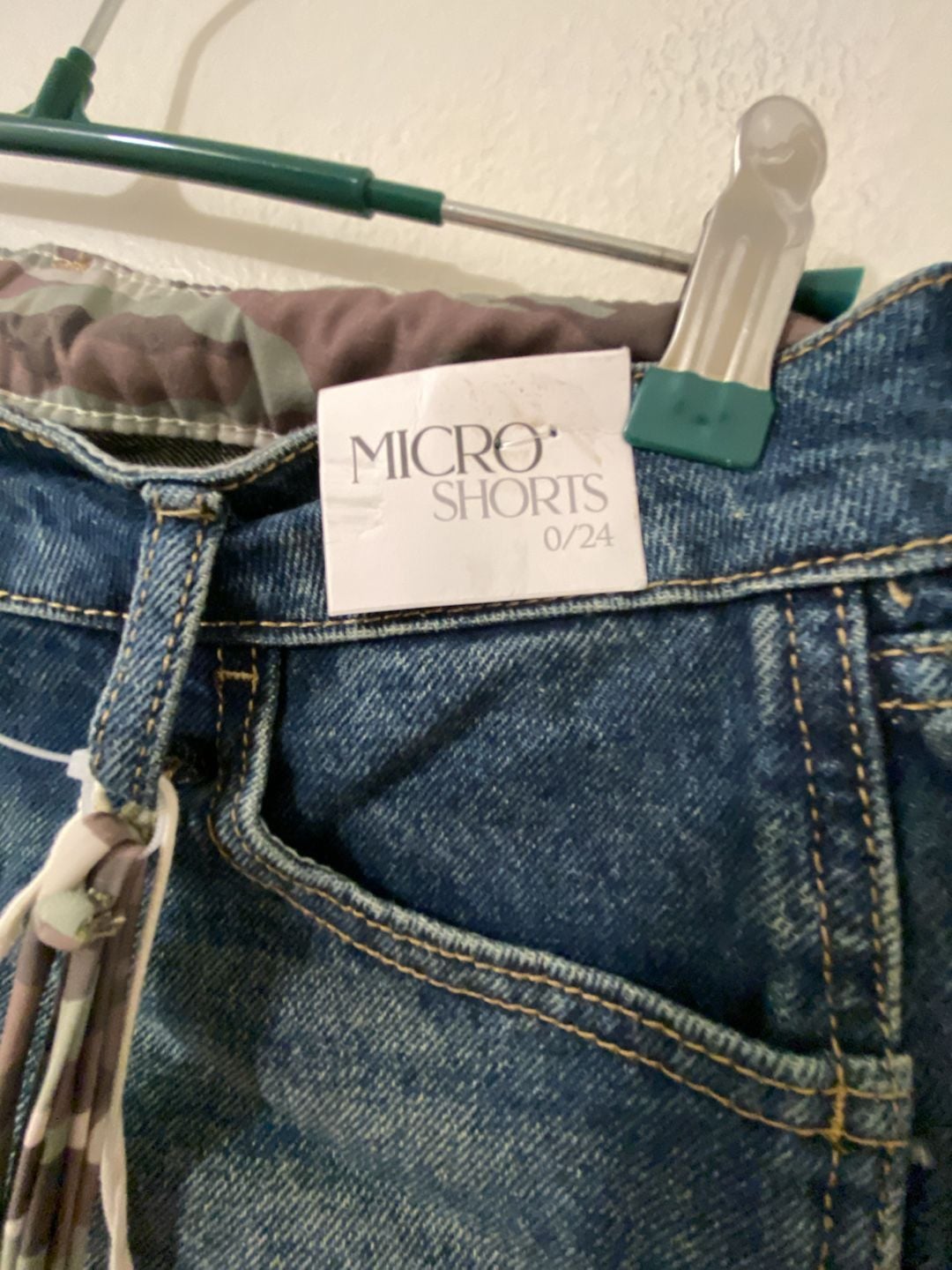 Micro Shorts Denim Size 0/24 Bikini Set Included 2