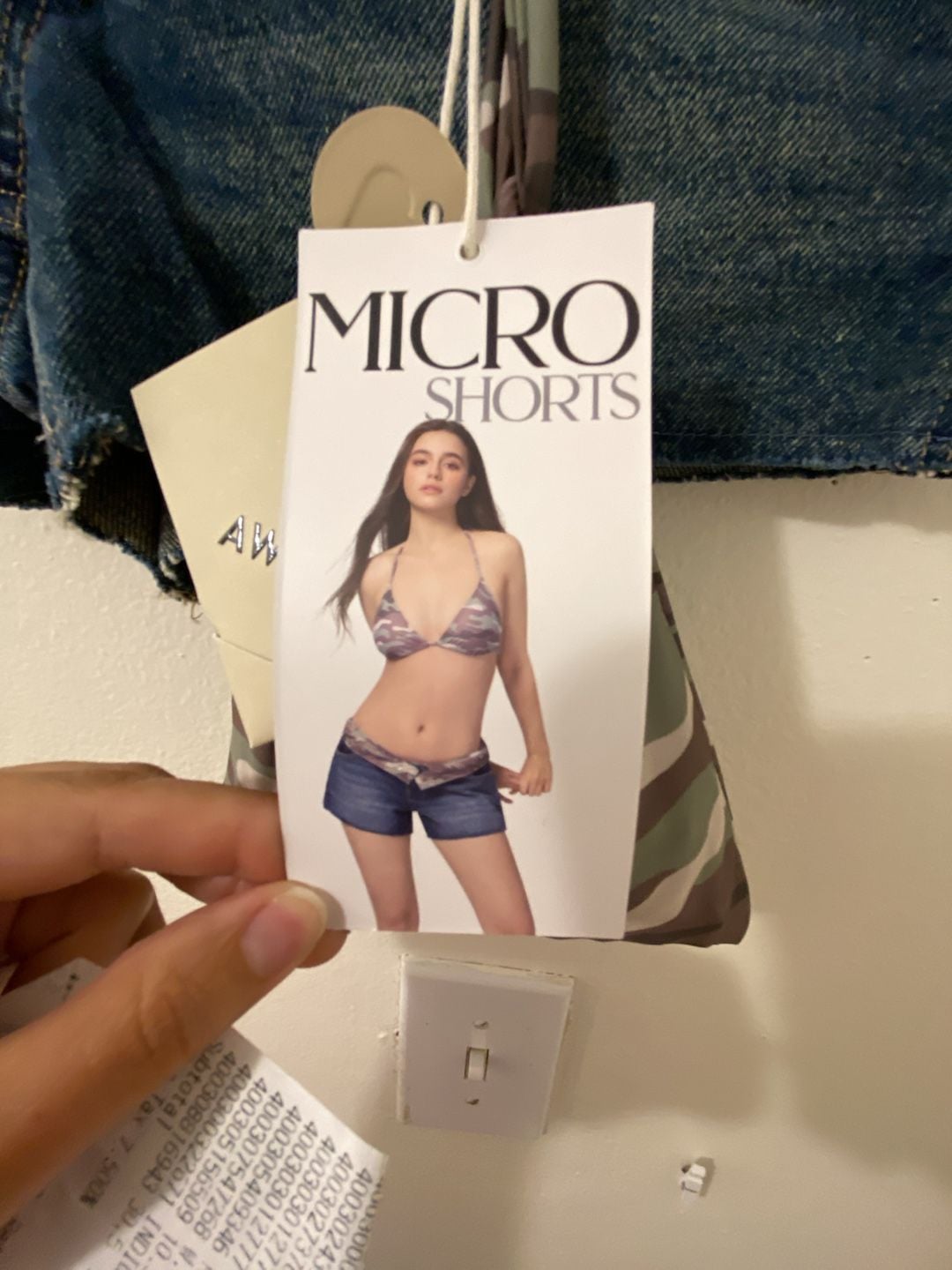 Micro Shorts Denim Size 0/24 Bikini Set Included 4