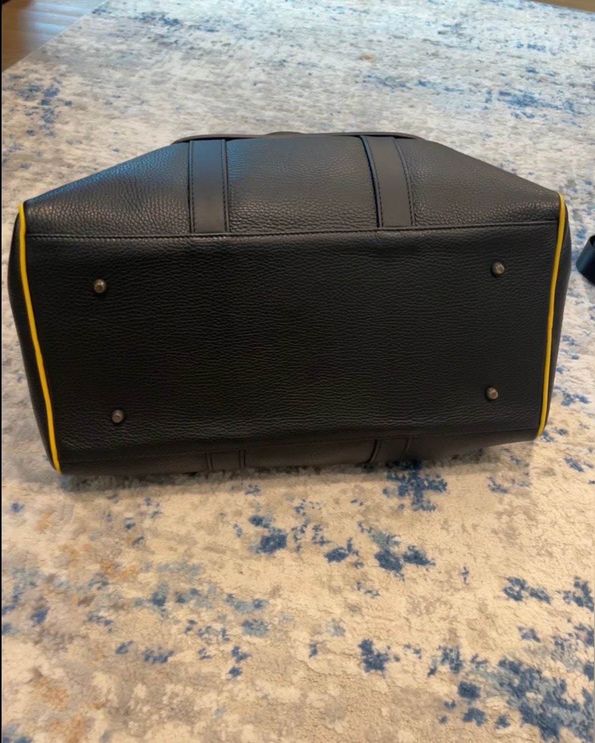 The Heyyman NBA All-Star 2023 Utah Leather Duffle Bag Black Yellow Carry On 6