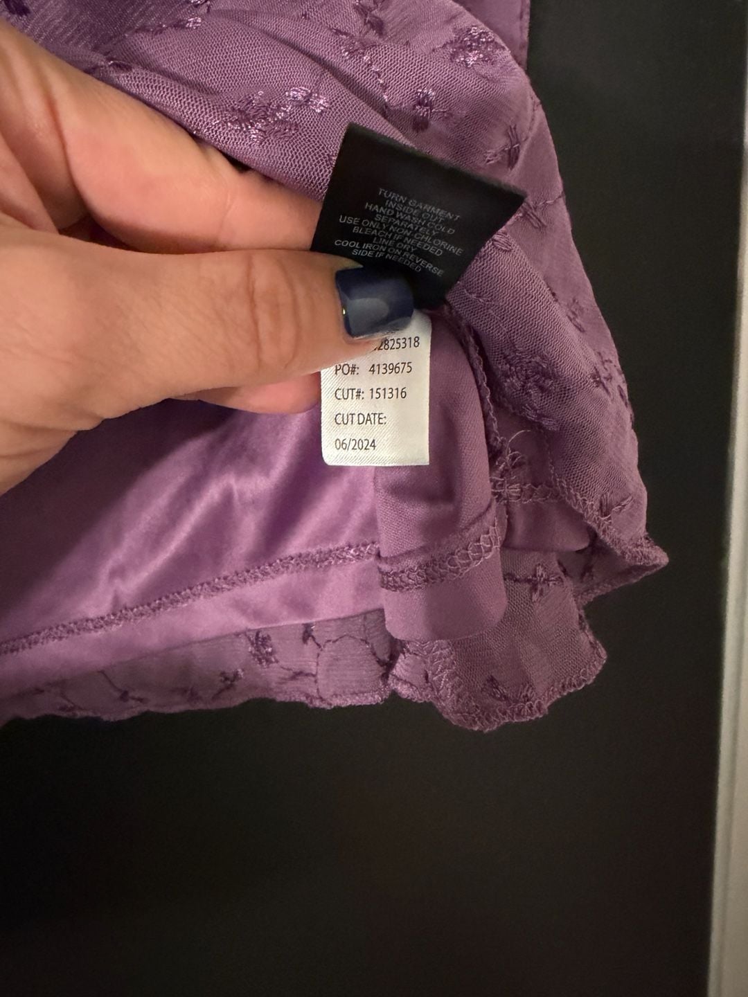 Torrid Tie Front Top Size 0 Purple Mesh Long Sleeve Blouse 7