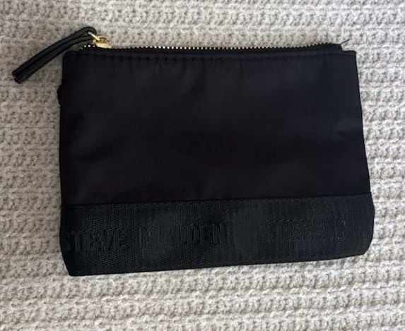Steve Madden Black Nylon Pouch Makeup Bag 2