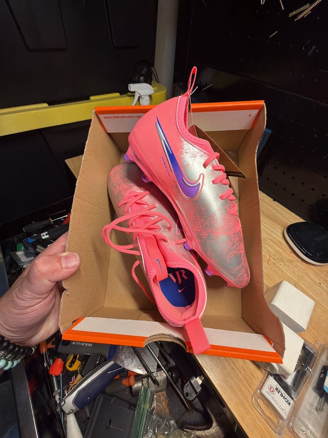Nike Jr ZM Vapor 16 Acad FG/MG Size 5Y Sunset Pulse Soccer Cleats 2