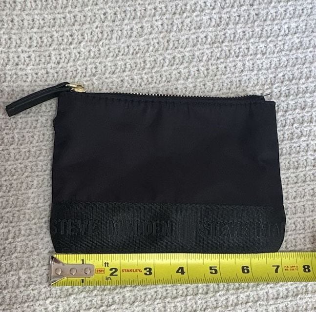 Steve Madden Black Nylon Pouch Makeup Bag 5