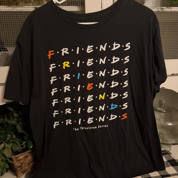 Friends The Television Series T-Shirt Size XL Black Graphic Tee