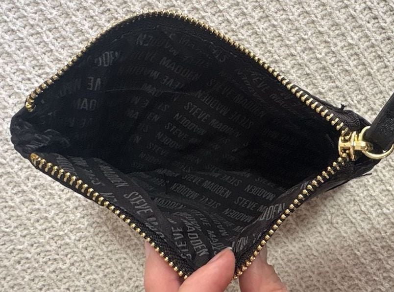 Steve Madden Black Nylon Pouch Makeup Bag 4