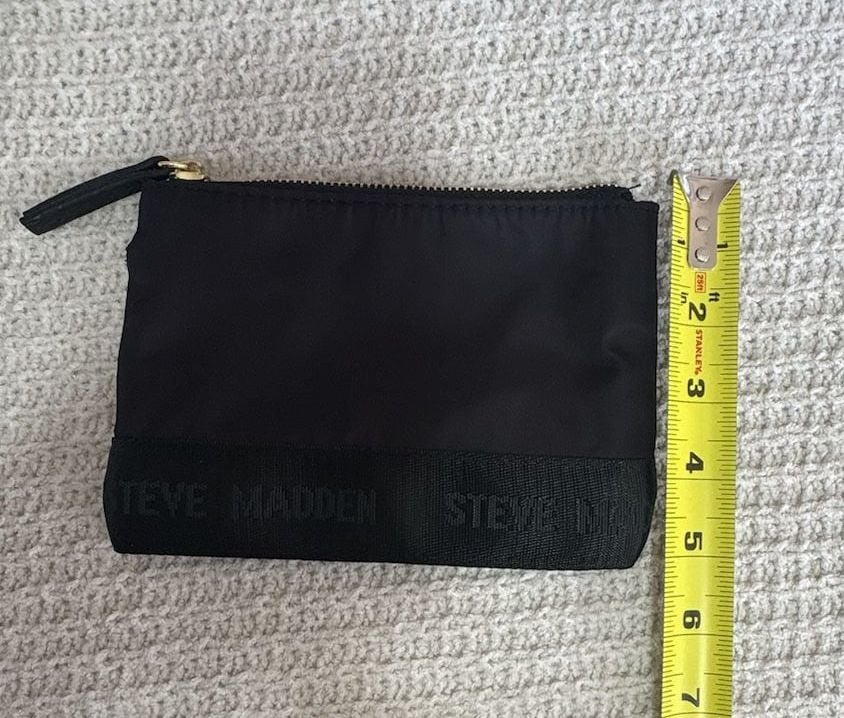 Steve Madden Black Nylon Pouch Makeup Bag 6