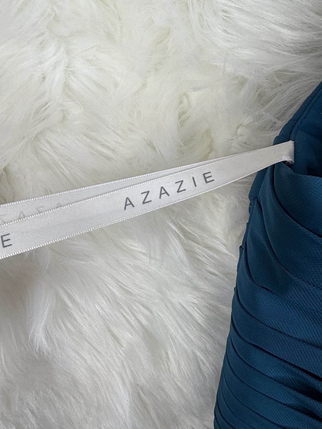 Azazie Ginger Halter Chiffon Floor Length Bridesmaid Dress Ink Blue 10