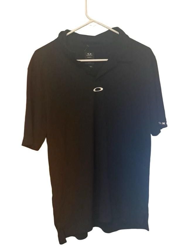 Oakley Regular Fit Polo Shirt Size L Black Golf Tennis 2