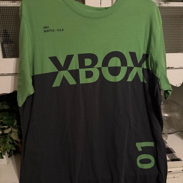 Xbox Meta Threads T-Shirt Size 3XL Green Black 2001 Seattle