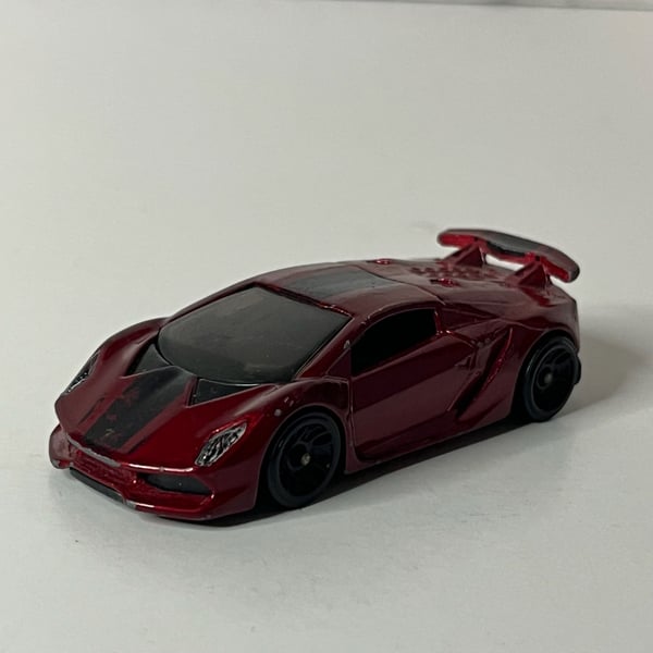 Hot Wheels Lamborghini Sesto Elemento Red Diecast Toy Car