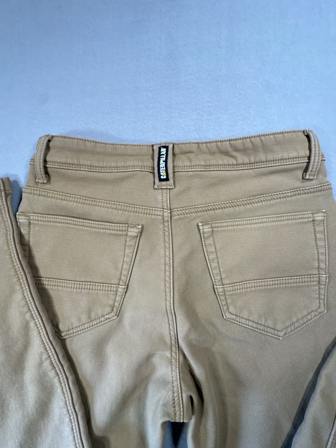 CAT Work Pants Size 30/30 Brown Cotton Blend Fleece Lined 11