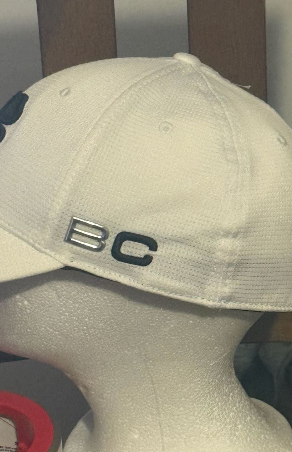 Black Clover Premium Clover Hat Size L/XL White Fitted Golf Cap Live Lucky 5