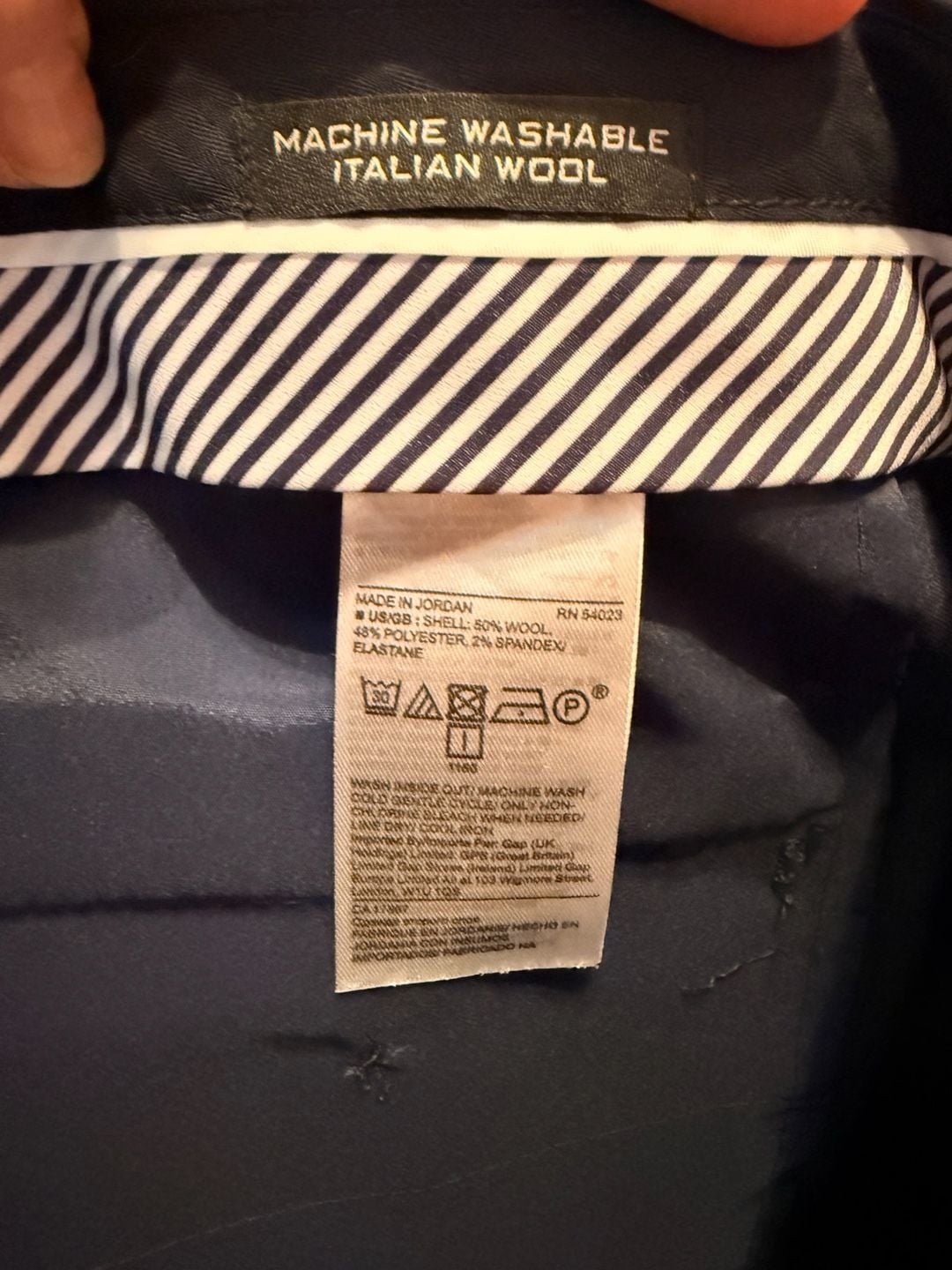 Banana Republic Avery Pants Size 2P Navy Blue Italian Wool Petites Ankle Fit 8