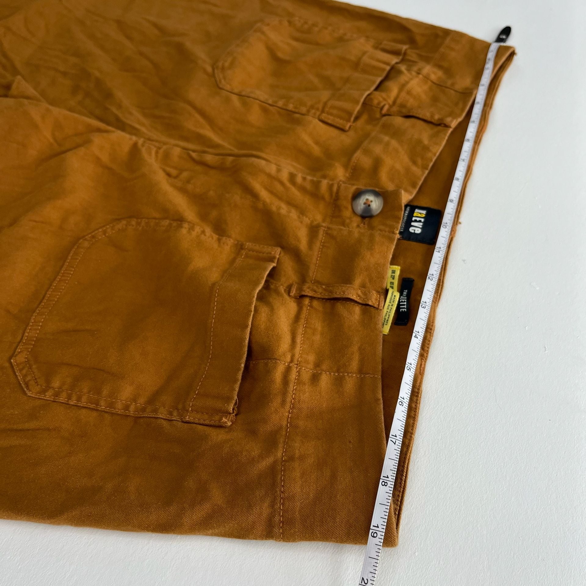 Maeve The Colette Pants Size 18W Brown Linen Blend Wide Leg Cropped Culottes 4