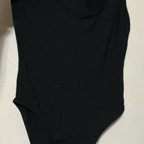 SHEIN One Shoulder Cutout Bodysuit Black