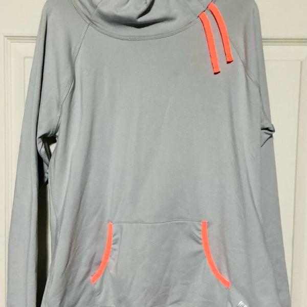RBX Funnel Neck Sweatshirt Gray Hoodie