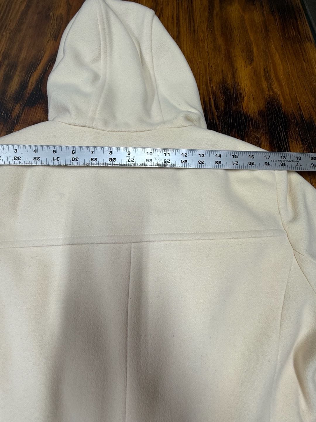 Vintage Pendleton Hooded Duffle Coat – Winter White Wool Blend Toggle Jacket 11