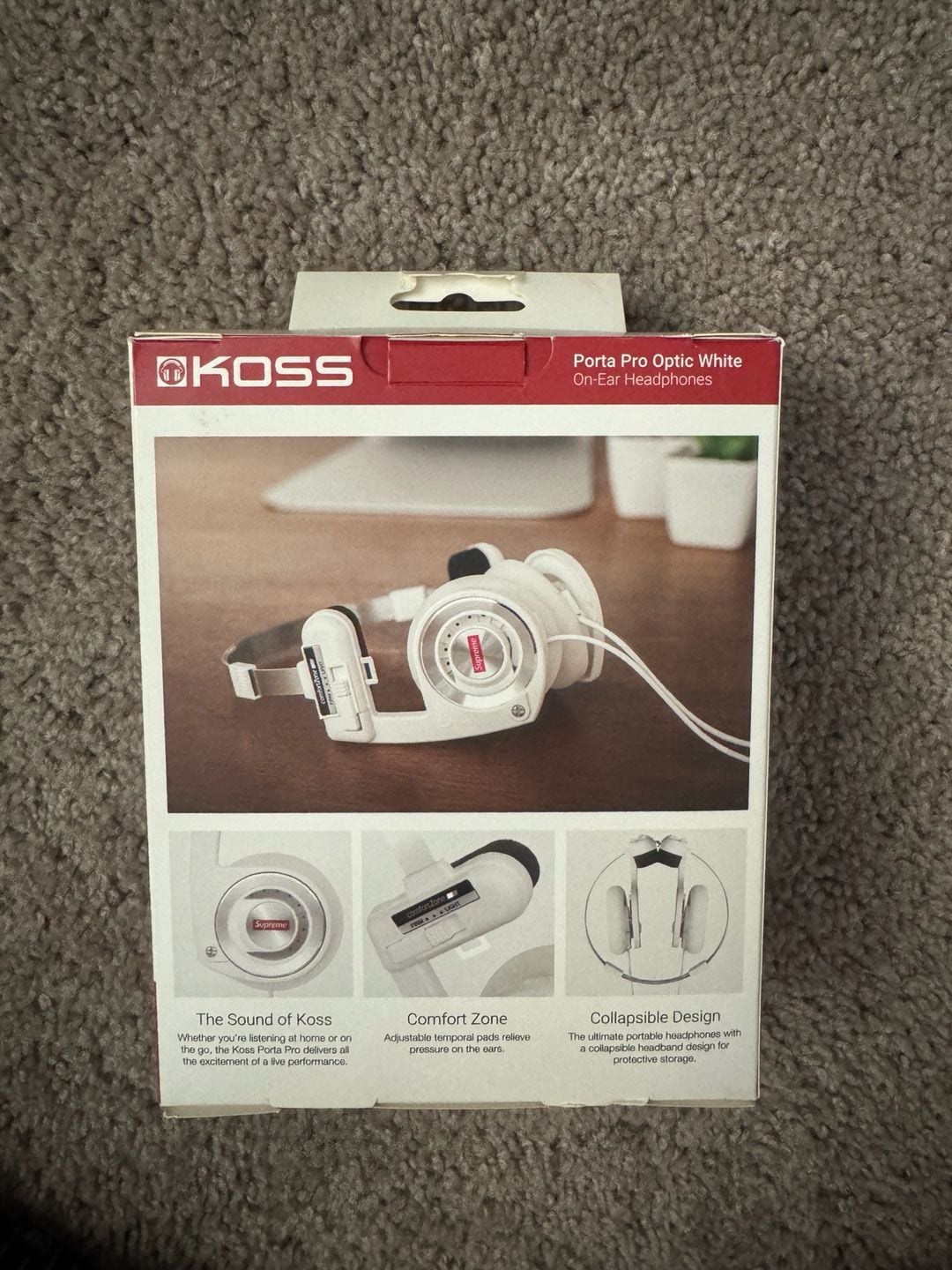 Supreme Koss Porta Pro Optic White On-Ear Headphones 5