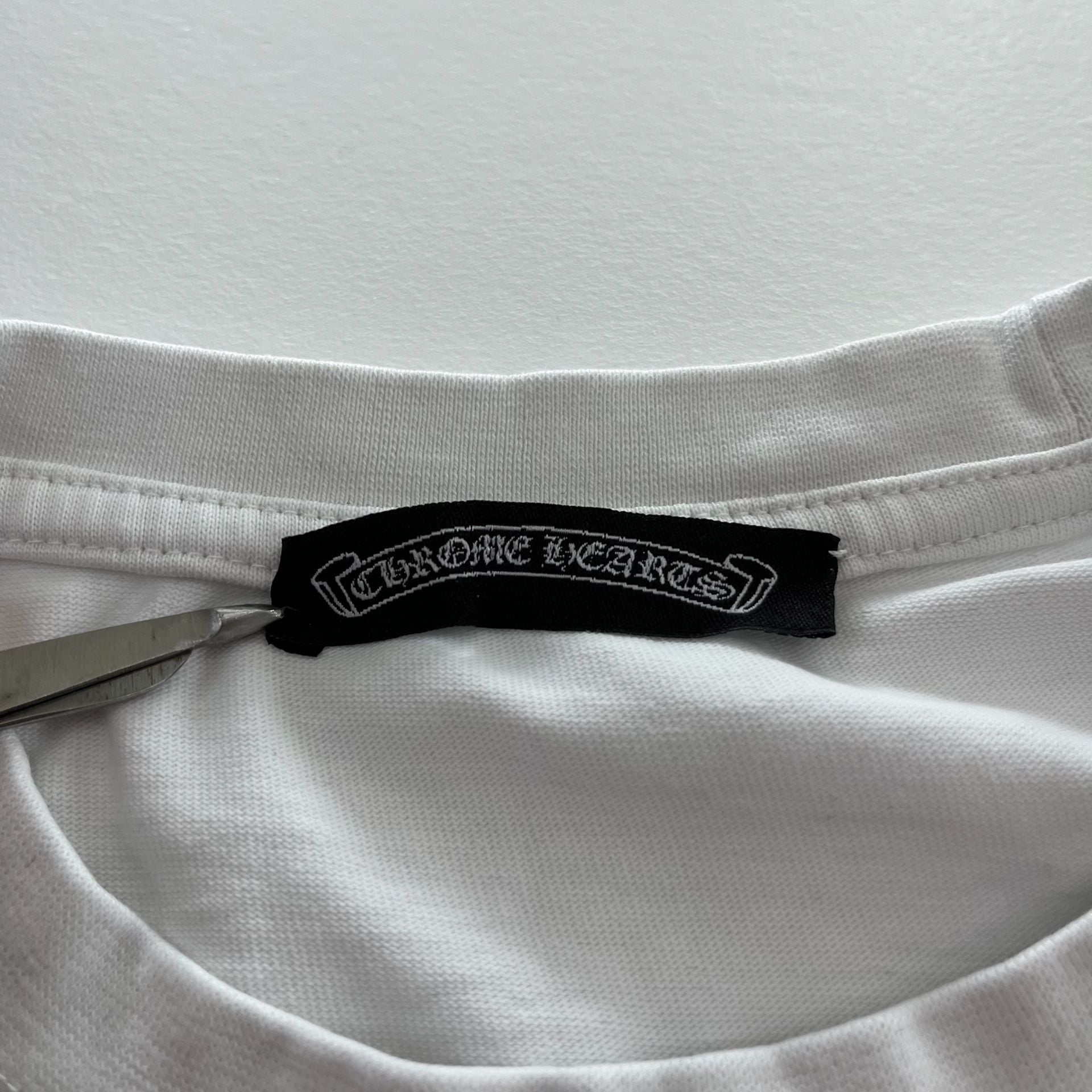 Chrome Hearts T-Shirt Size M White Cotton Horseshoe Logo Short Sleeve 3