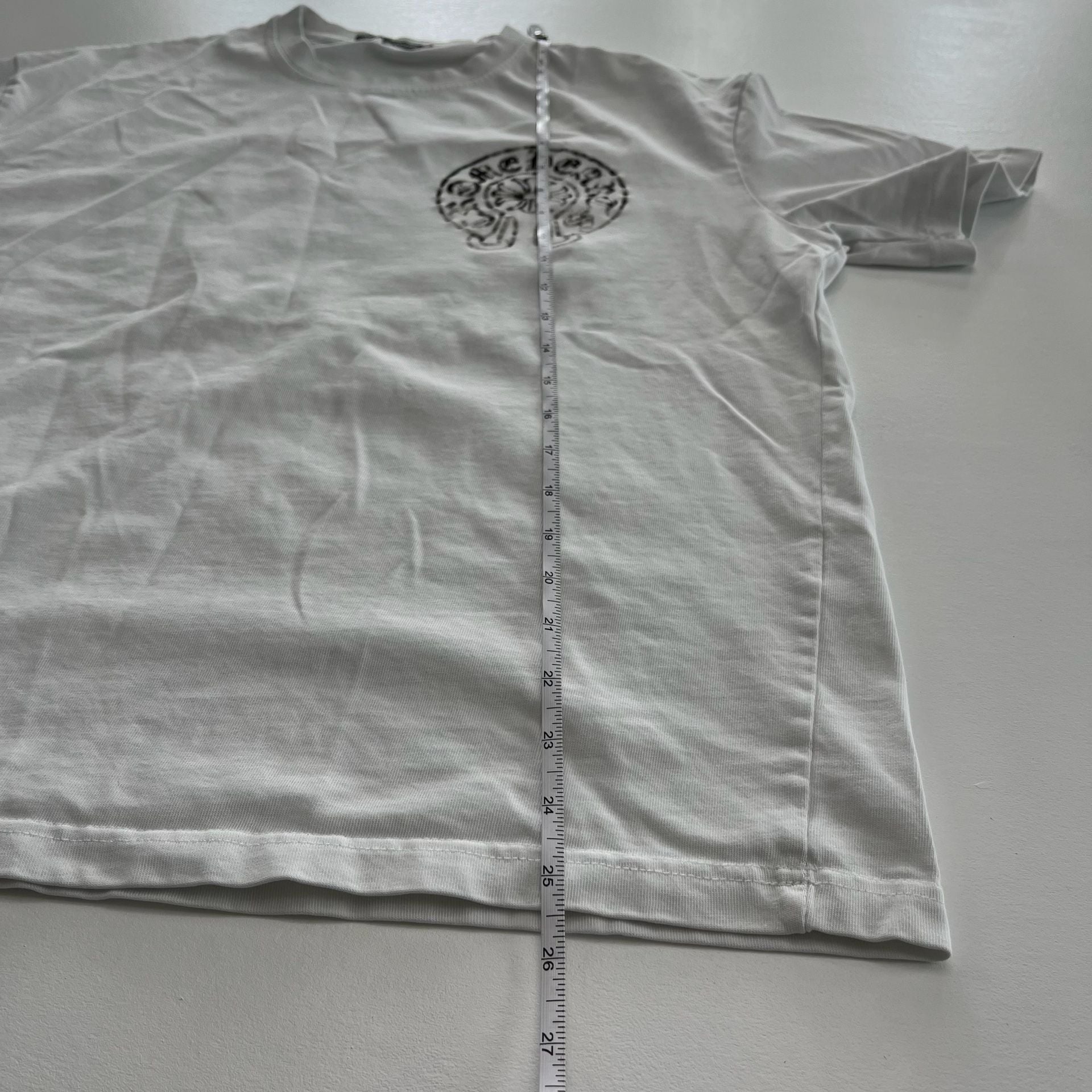 Chrome Hearts T-Shirt Size M White Cotton Horseshoe Logo Short Sleeve 6