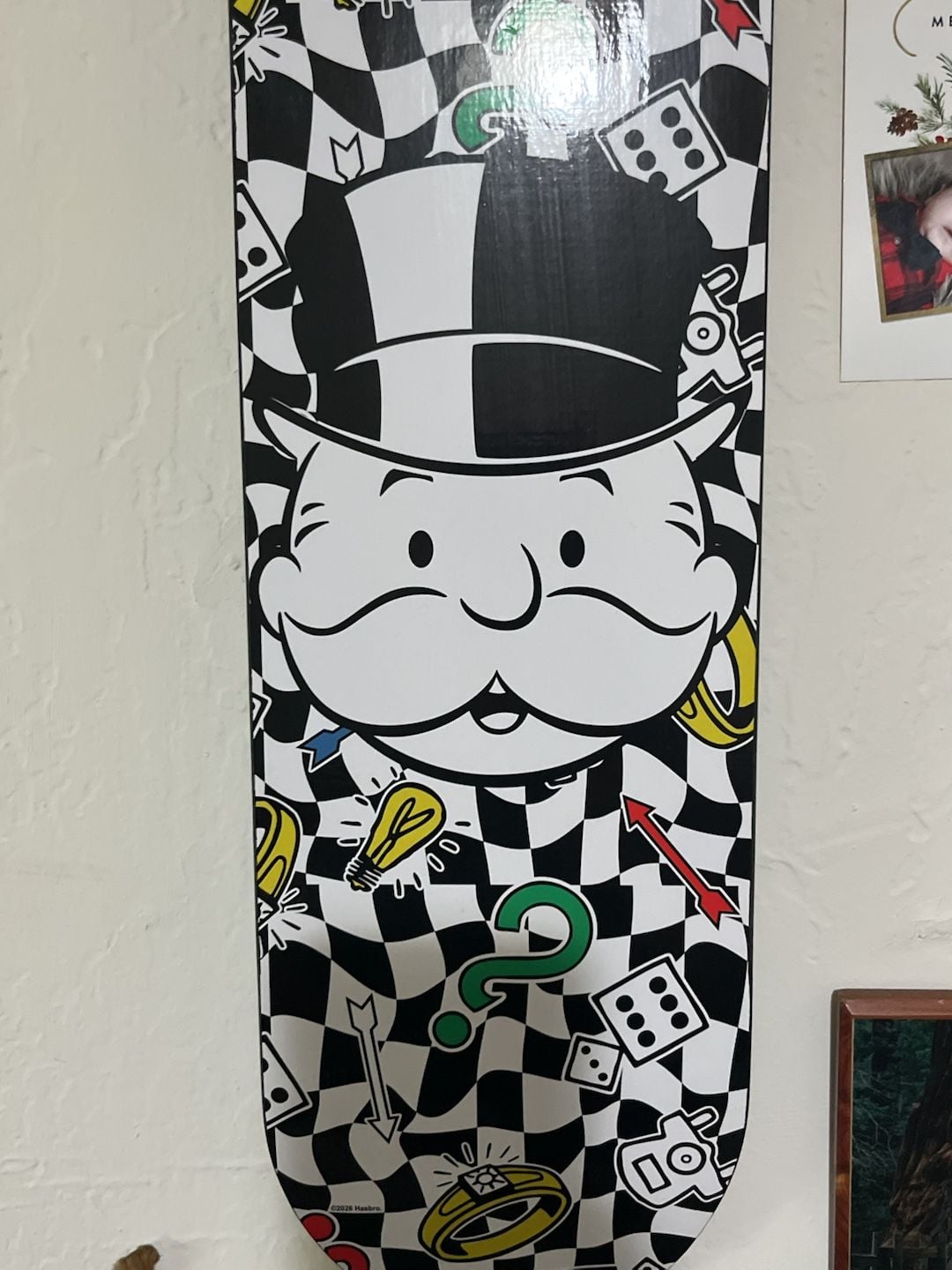 Monopoly Skateboard Deck Mr. Monopoly Checkered Graphic 4