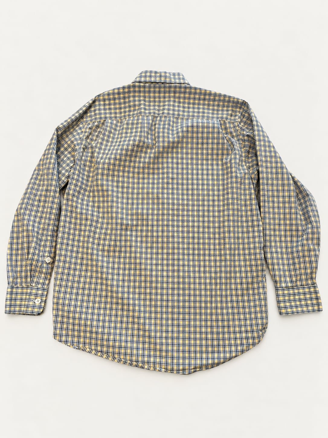 Orvis Country Twill Plaid Button Down Shirt Size M Blue Yellow Green 6