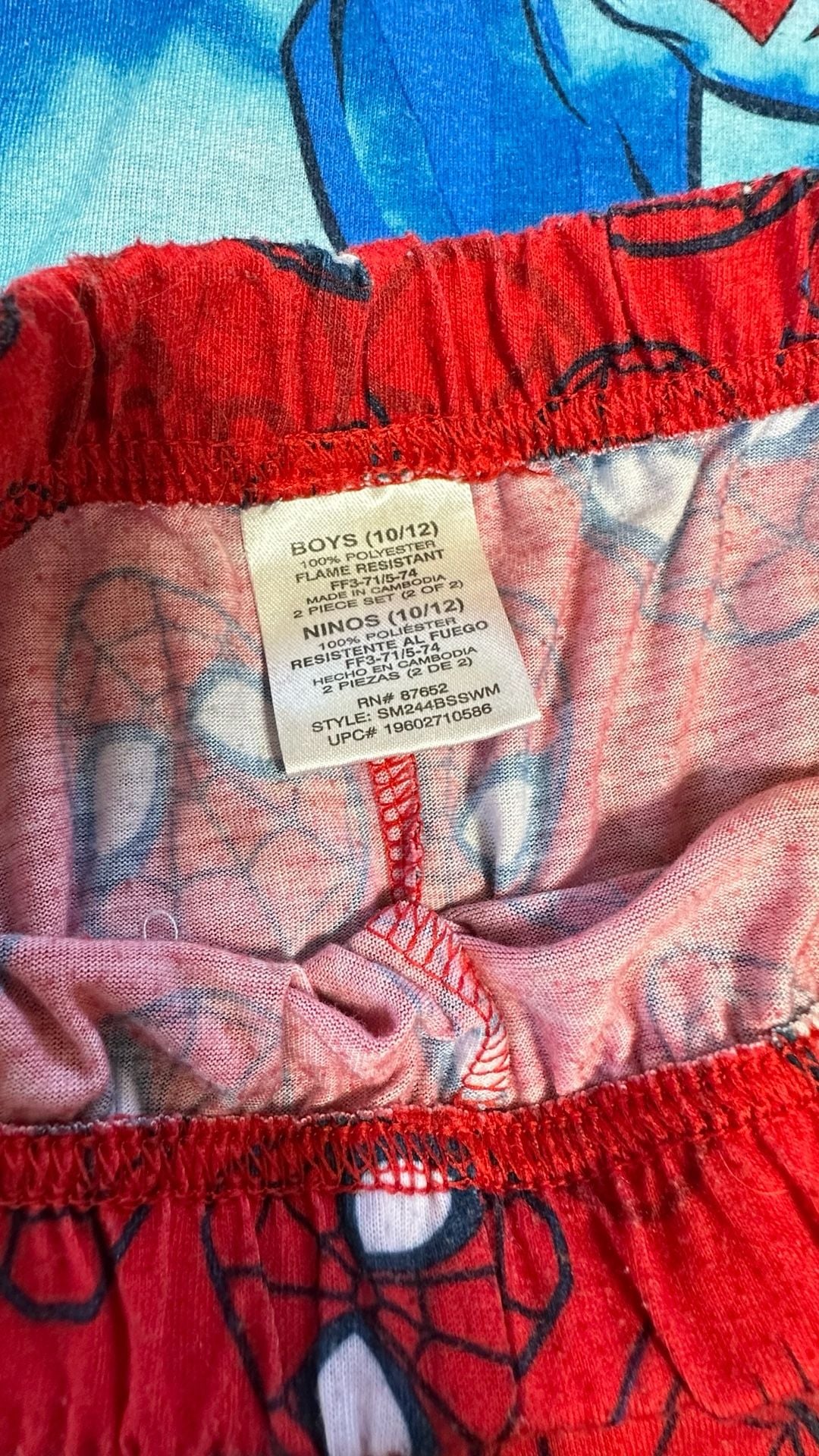 Marvel Spider-Man Pajama Set Size 10/12 3