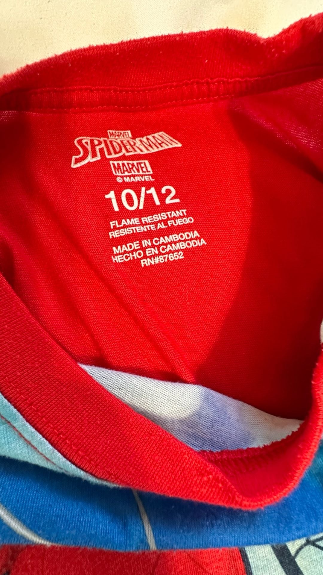 Marvel Spider-Man Pajama Set Size 10/12 4