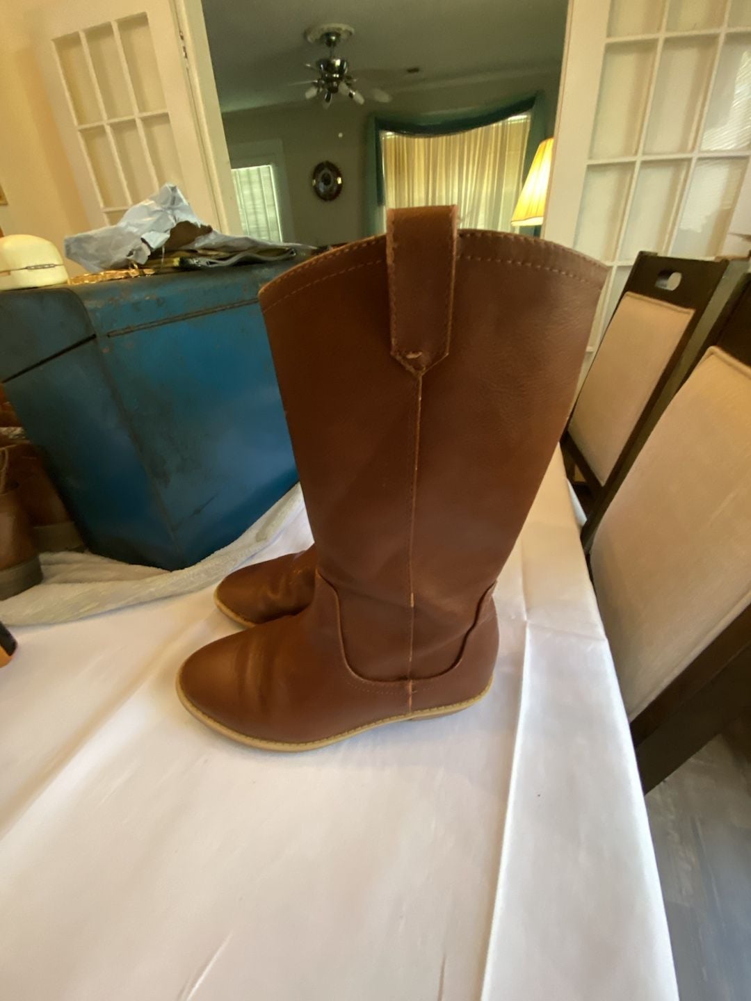 Cat and Jack Western Boots Size 13 Brown Floral Lining 7
