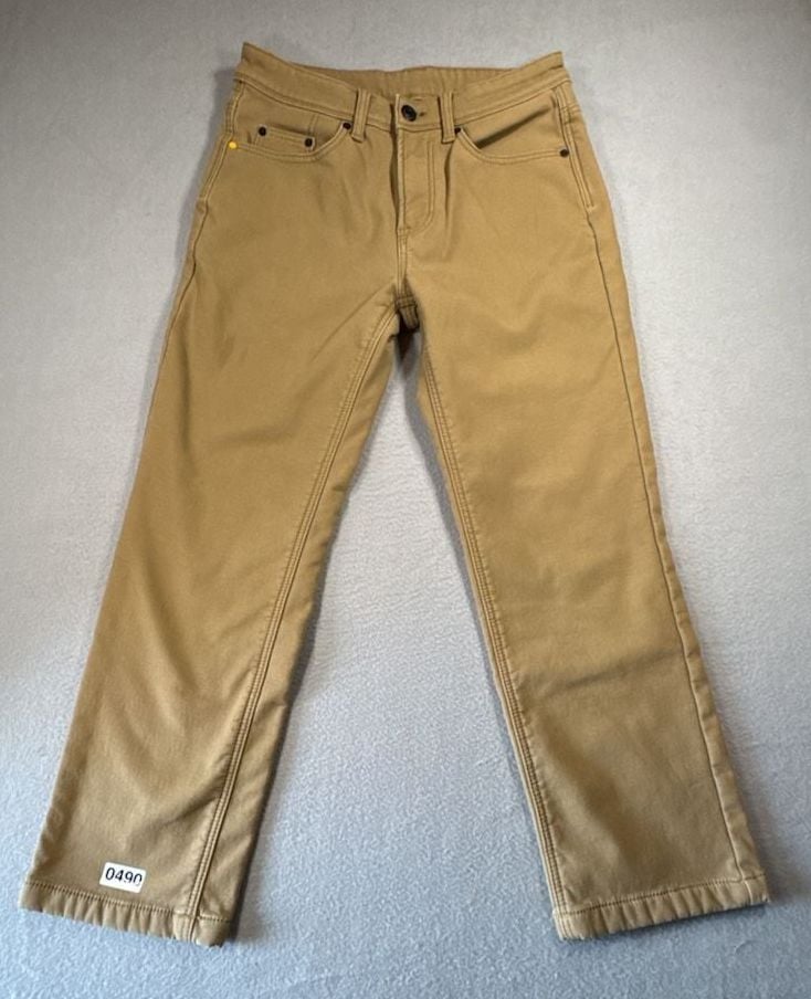 CAT Work Pants Size 30/30 Brown Cotton Blend Fleece Lined 2